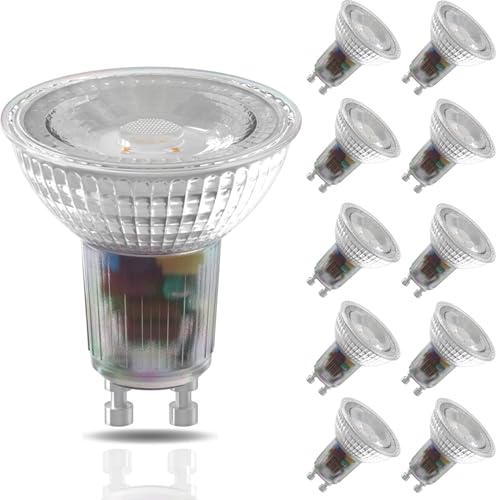 CALEX GU10 Smart LED Lampe, 10er Set, WLAN GU10 Alexa Lampe mit Sprachsteuerung (4.9W) Wifi LED Leuchtmittel GU10, LED Warmweiss dimmbar 2200K - 4000K von CALEX