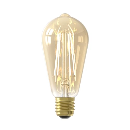 CALEX LED Lampe E27, ST64, Gerade Filament, Gold, 2100K Warmweiß Licht, nicht dimmbar, 5er Pack CALEX LED Lampe E27, ST64, Gerade Filament, Gold, 2100K Warmweiß Licht, nicht dimmbar, 5er Pack von CALEX