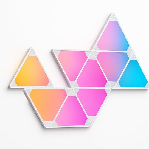 CALEX Smart Triangle Light Panels Starter Kit, 9 Stück, 16 Mio. Farben & Effekte, WLAN App- & Sprachsteuerung, Musik-Sync CALEX Smart Triangle Light Panels Starter Kit, 9 Stück, 16 Mio. Farben & Effekte, WLAN App- & Sprachsteuerung, Musik-Sync von CALEX