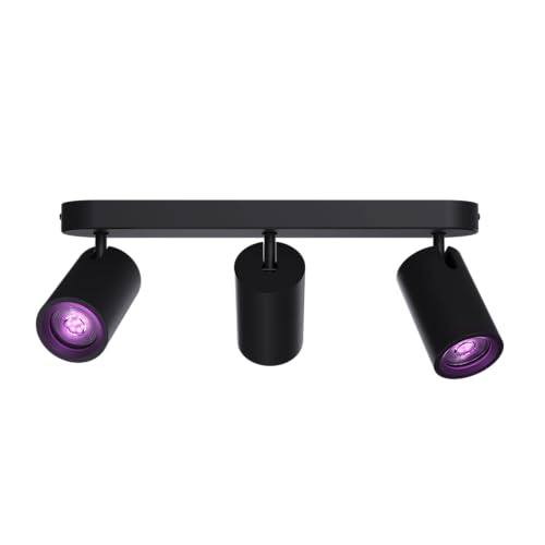 CALEX Smart LED Deckenstrahler, 3-flammig oval, schwenkbar, RGB-Farben & kalt- bis warmweiß Licht, dimmbar, WLAN App- & Sprachsteuerung, Schwarz CALEX Smart LED Deckenstrahler, 3-flammig oval, schwenkbar, RGB-Farben & kalt- bis warmweiß Licht, dimmbar, WLAN App- & Sprachsteuerung, Schwarz von CALEX