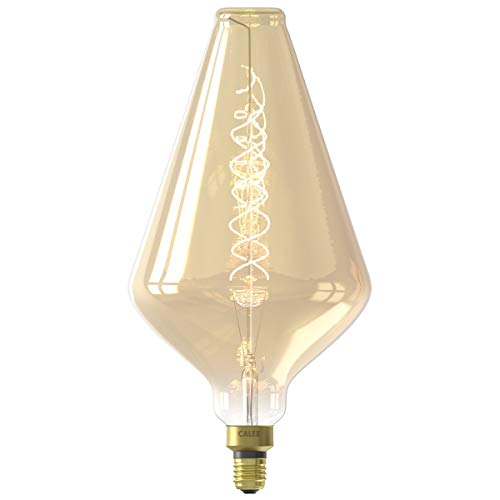 Calex Vienna XXL LED Lampe E27 Fassung, Dekorative Glühbirne Dimmbar, Filament Leuchtmittel Warmweiß, 4.5 W, Gold von CALEX