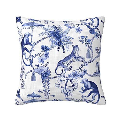 CALHogar Chinoiserie Kissenbezug, Grand Millenial Dekor, Grandmillennial Kissenbezug, Grandmillennial Home Decor, Chinoiserie-Dekor, maximalistische Dekoration, blau-weiße Kissenbezüge, 45,7 x 45,7 cm CALHogar Chinoiserie Kissenbezug, Grand Millenial Dekor, Grandmillennial Kissenbezug, Grandmillennial Home Decor, Chinoiserie-Dekor, maximalistische Dekoration, blau-weiße Kissenbezüge, 45,7 x 45,7 cm von CALHogar