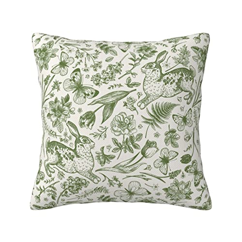 Grüner Kissenbezug, Fairycore-Dekor, Landhaus-Kern-Dekor, Blumen-Kissenbezug, 45,7 x 45,7 cm Grüner Kissenbezug, Fairycore-Dekor, Landhaus-Kern-Dekor, Blumen-Kissenbezug, 45,7 x 45,7 cm von CALHogar