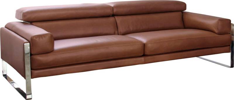 CALIA ITALIA 2,5-Sitzer Romeo, Designsofa der Extraklasse mit tollem Sitzkomfort, Designkufenfuß und hochwertigem Lederbezug von CALIA ITALIA