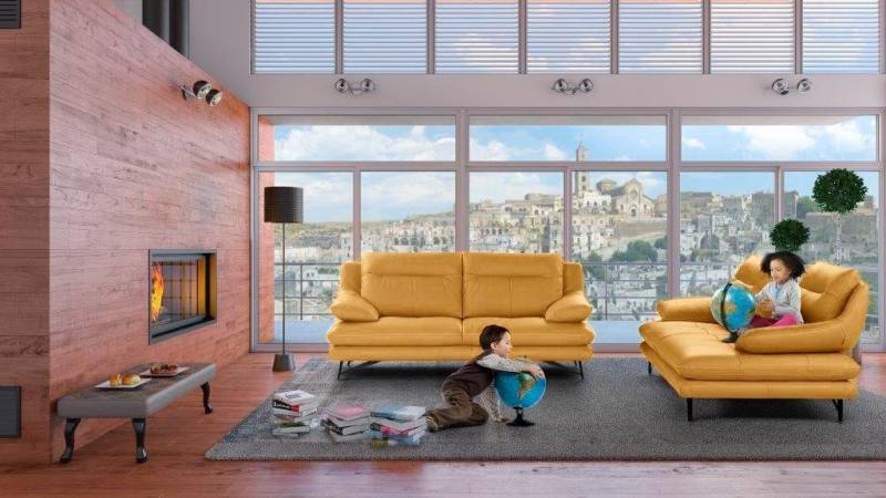 CALIA ITALIA 2-Sitzer Cezanne, italienisches Design trifft erstklassigen Sitzkomfort, Leder, Edles Designsofa in besonders langlebigen & pflegeleichten Lederarten von CALIA ITALIA