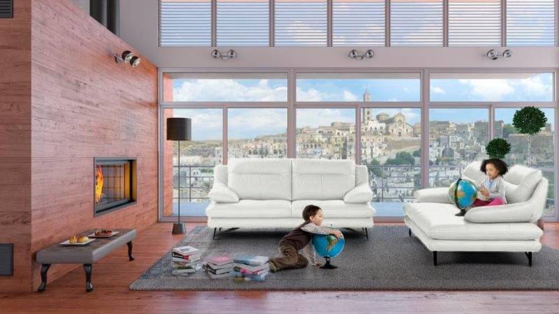 CALIA ITALIA 2-Sitzer Cezanne, italienisches Design trifft erstklassigen Sitzkomfort, Leder, Edles Designsofa in besonders langlebigen & pflegeleichten Lederarten von CALIA ITALIA