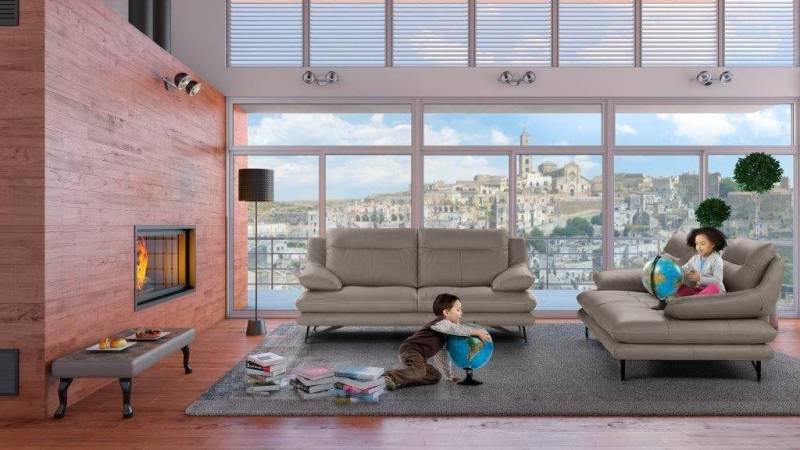CALIA ITALIA 2-Sitzer Cezanne, italienisches Design trifft erstklassigen Sitzkomfort, Leder, Edles Designsofa in besonders langlebigen & pflegeleichten Lederarten von CALIA ITALIA