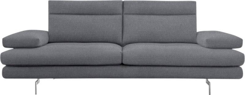CALIA ITALIA 3-Sitzer Toby Wing, Designsofa mit hohem Sitzkomfort, bequem und elegant, inklusive Sitztiefenverstellung, Füße in Chrom glänzend von CALIA ITALIA