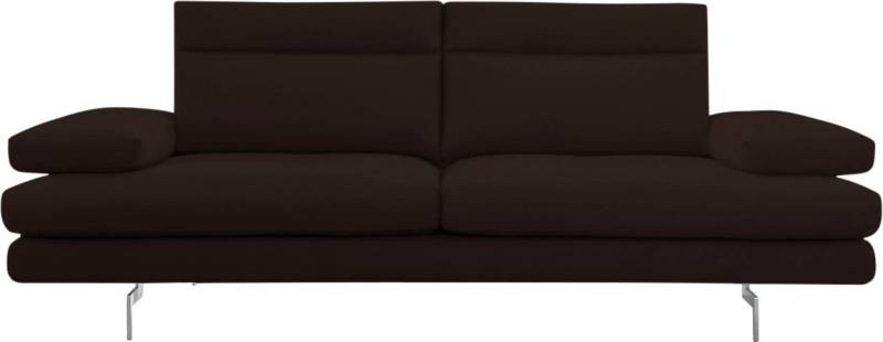 CALIA ITALIA 3-Sitzer Toby Wing, Designsofa mit hohem Sitzkomfort, bequem und elegant, inklusive Sitztiefenverstellung, Füße in Chrom glänzend von CALIA ITALIA