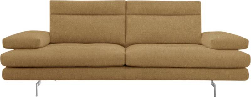 CALIA ITALIA 3-Sitzer Toby Wing, Designsofa mit hohem Sitzkomfort, bequem und elegant, inklusive Sitztiefenverstellung, Füße in Chrom glänzend von CALIA ITALIA