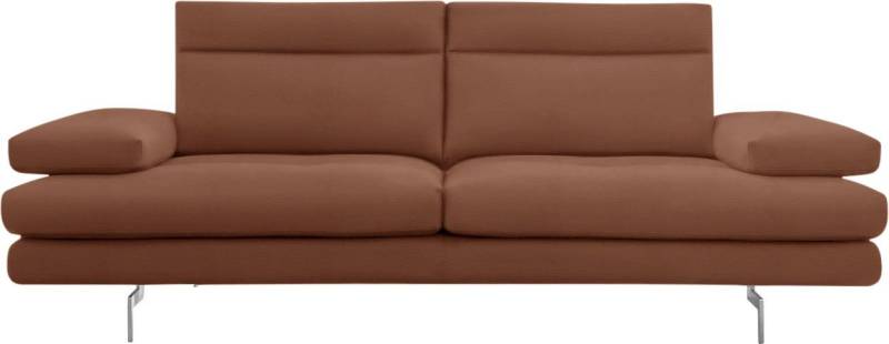CALIA ITALIA 3-Sitzer Toby Wing, Designsofa mit hohem Sitzkomfort, bequem und elegant, inklusive Sitztiefenverstellung, Füße in Chrom glänzend von CALIA ITALIA