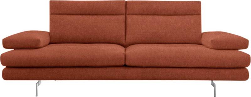 CALIA ITALIA 3-Sitzer Toby Wing, Designsofa mit hohem Sitzkomfort, bequem und elegant, inklusive Sitztiefenverstellung, Füße in Chrom glänzend von CALIA ITALIA