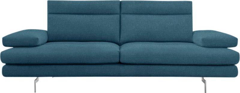 CALIA ITALIA 3-Sitzer Toby Wing, Designsofa mit hohem Sitzkomfort, bequem und elegant, inklusive Sitztiefenverstellung, Füße in Chrom glänzend von CALIA ITALIA