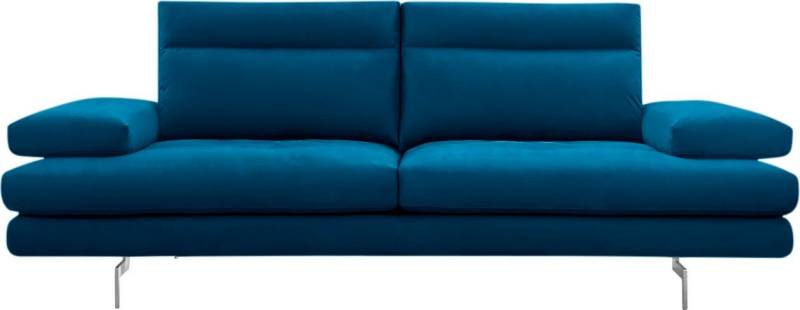 CALIA ITALIA 3-Sitzer Toby Wing, Designsofa mit hohem Sitzkomfort, bequem und elegant, inklusive Sitztiefenverstellung, Füße in Chrom glänzend von CALIA ITALIA