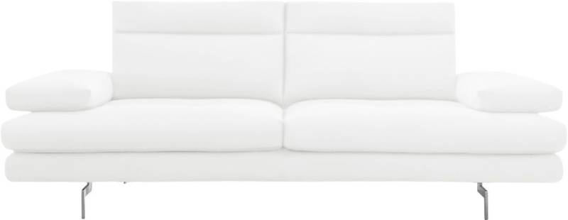 CALIA ITALIA 3-Sitzer Toby Wing, Designsofa mit hohem Sitzkomfort, bequem und elegant, inklusive Sitztiefenverstellung, Füße in Chrom glänzend von CALIA ITALIA