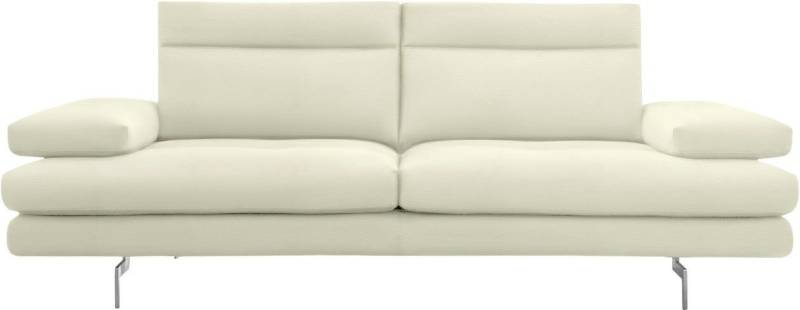 CALIA ITALIA 3-Sitzer Toby Wing, Designsofa mit hohem Sitzkomfort, bequem und elegant, inklusive Sitztiefenverstellung, Füße in Chrom glänzend von CALIA ITALIA