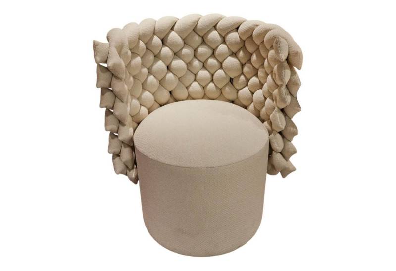 CALIA ITALIA Cocktailsessel Sessel Giuggiola Stoff Bentley Beige 408 Fuß Grau Braun Drehbar von CALIA ITALIA