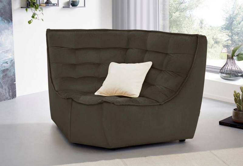 CALIA ITALIA Ecksofa Banjo, Eckelement, tolles Design und hoher Sitzkomfort frei stellbar, oder als Modulsofa mit den passenden Erweiterungselementen nutzbar von CALIA ITALIA