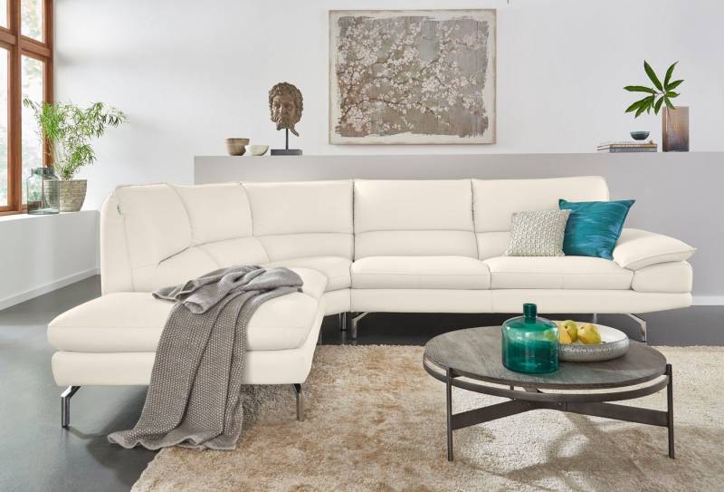 CALIA ITALIA Ecksofa Dave, italienisches Designsofa L-Form, erstklassiger Sitzkomfort, Ottomane wahlweise links oder rechts, in zwei tollen Lederqualitäten von CALIA ITALIA