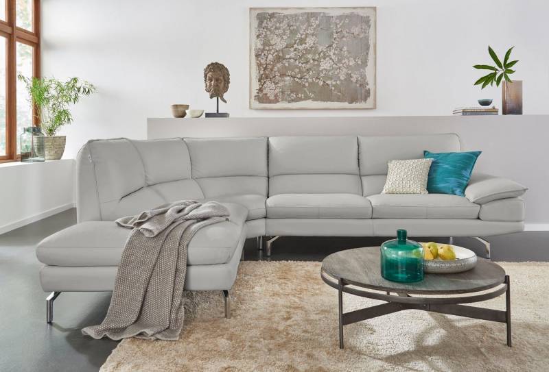 CALIA ITALIA Ecksofa Dave, italienisches Designsofa L-Form, erstklassiger Sitzkomfort, Ottomane wahlweise links oder rechts, in zwei tollen Lederqualitäten von CALIA ITALIA