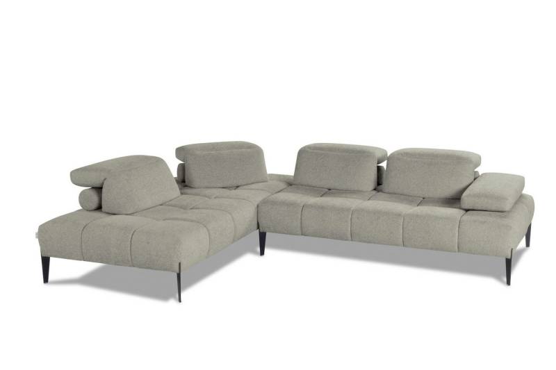 CALIA ITALIA Ecksofa Skyline, Made in Italy, Design-Sofa, L-Form, mit Sitztiefenverstellung, verstellbare Armlehne und Kopfstütze für maximalen Komfort von CALIA ITALIA