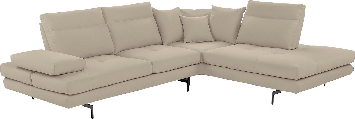 CALIA ITALIA Ecksofa Toby Wing, Komfortsofa mit Sitzkomfort der Extraklasse, L-Form, Sitztiefenverstellung, wahlw. mit Kissen-Set,Füße schwarz matt CALIA ITALIA Ecksofa Toby Wing, Komfortsofa mit Sitzkomfort der Extraklasse, L-Form, Sitztiefenverstellung, wahlw. mit Kissen-Set,Füße schwarz matt von CALIA ITALIA