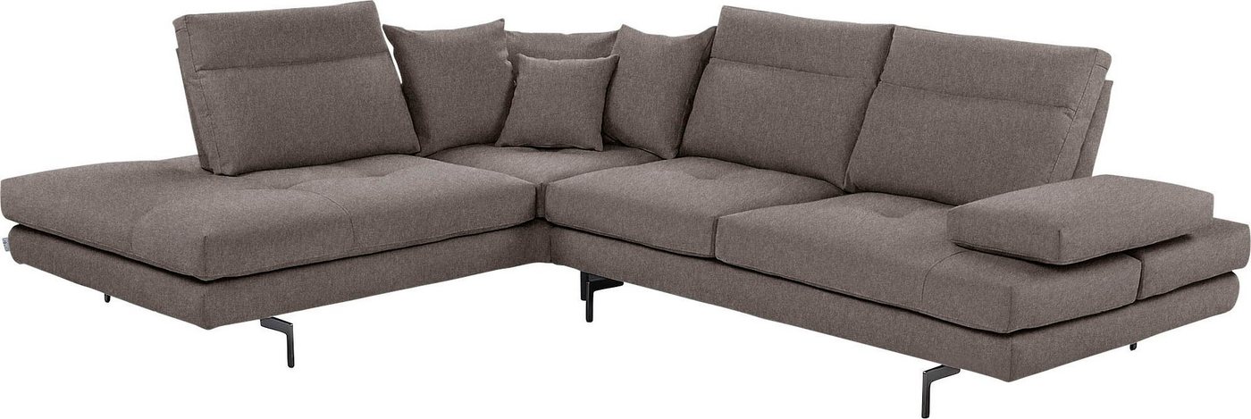 CALIA ITALIA Ecksofa Toby Wing, Komfortsofa mit Sitzkomfort der Extraklasse, L-Form, Sitztiefenverstellung, wahlw. mit Kissen-Set,Füße schwarz matt CALIA ITALIA Ecksofa Toby Wing, Komfortsofa mit Sitzkomfort der Extraklasse, L-Form, Sitztiefenverstellung, wahlw. mit Kissen-Set,Füße schwarz matt von CALIA ITALIA