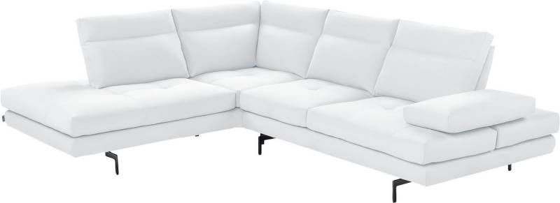 CALIA ITALIA Ecksofa Toby Wing, L-Form, Designsofa mit sensationellem Sitzkomfort, Sitztiefenverstellung, funktionale Ecke, Füße in schwarz matt von CALIA ITALIA
