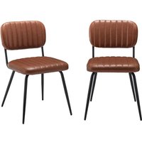 2er-Set Esszimmerstühle braun L56 cm - SPARTE von CALICOSY