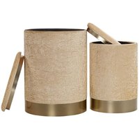2er-Set Samt-Hocker mit Stauraum D35 cm – comfort 2er-Set Samt-Hocker mit Stauraum D35 cm – comfort von CALICOSY