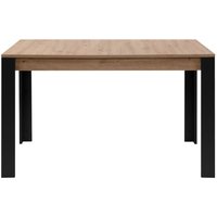 Ausziehbarer Esstisch von 100 bis 150 cm, Dekor Artisan-Eiche und Schwarz – TOLOSA Ausziehbarer Esstisch von 100 bis 150 cm, Dekor Artisan-Eiche und Schwarz – TOLOSA von CALICOSY