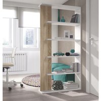 Bücherregal Raumteiler 4 Böden Alida - H180 cm - Grau - Calicosy von CALICOSY