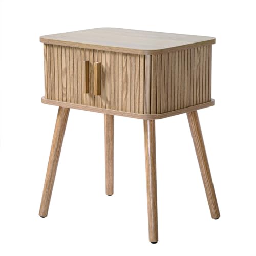 Calicosy Table de Chevet Vintage 2 Portes Coulissantes H58cm - Ernest von Calicosy
