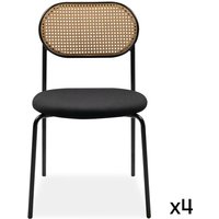 Calicosy - 4er-Set Stühle aus geflochtenem Rattan mit Metallgestell, 47 cm – mozart Calicosy - 4er-Set Stühle aus geflochtenem Rattan mit Metallgestell, 47 cm – mozart von CALICOSY