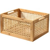 Calicosy - Aufbewahrungsbox Bambus und Rattan Große Größe – L35x28x18 cm Calicosy - Aufbewahrungsbox Bambus und Rattan Große Größe – L35x28x18 cm von CALICOSY