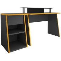 Schreibtisch Anthrazitgrau und Orange Zocker Pro 1 - L93 cm von CALICOSY