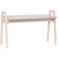 Calicosy - Schreibtisch mit Holzdekor und Beinen aus massiver Eiche L128 cm - spot - Holz von CALICOSY