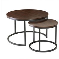 Calicosy - Set aus 2 stapelbaren runden Beistelltischen - L70 cm von CALICOSY