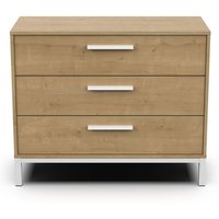 Kommode mit 3 Schubladen, in einem Dekor aus Eiche und mattem Schwarz Craft - L90,7 cm Kommode mit 3 Schubladen, in einem Dekor aus Eiche und mattem Schwarz Craft - L90,7 cm von CALICOSY