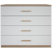 Kommode mit 4 Schubladen Holz- und Weißdekor L100 cm - Selena Kommode mit 4 Schubladen Holz- und Weißdekor L100 cm - Selena von CALICOSY