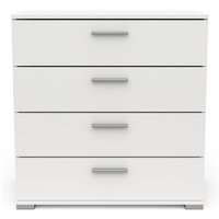 Kommode mit 4 Schubladen in Mattweiß - L 79,7 cm Kommode mit 4 Schubladen in Mattweiß - L 79,7 cm von CALICOSY