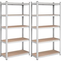 Regale mit 5 Regalebenen und verstellbaren Brettern - H180 cm - Set aus 2 Regale mit 5 Regalebenen und verstellbaren Brettern - H180 cm - Set aus 2 von CALICOSY