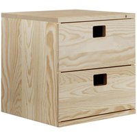 CALICOSY - Schreibtischblock mit 2 Schubladen aus massiver Kiefer - L36,2 x H36,2 cm - Holz von CALICOSY