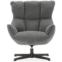 Sessel aus gestepptem Stoff mit schwarzen Metallbeinen H89 cm - ODETTE von CALICOSY