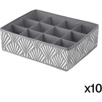 Set von 10 Schubladenorganisatoren mit 12 Fächern, Fächerdesigns Set von 10 Schubladenorganisatoren mit 12 Fächern, Fächerdesigns von CALICOSY
