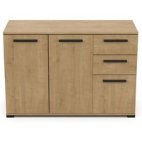 Sideboard 2+1 Türen und 2 Schubladen H82,4 cm - IZZY Sideboard 2+1 Türen und 2 Schubladen H82,4 cm - IZZY von CALICOSY
