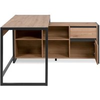 Finori - Wandlungsfähiger Eckschreibtisch Eiche Dekor L139 cm - Prague von FINORI