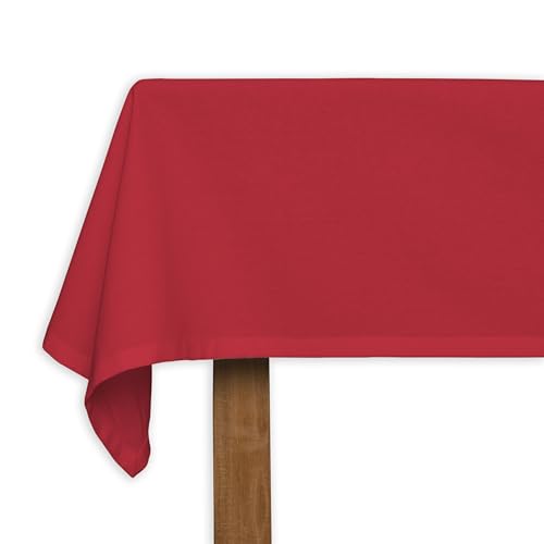 CALICOT Tomato Tischdecke aus 100% Baumwolle, vorgewaschen und vorgeschrumpft, perfekt für Zuhause | Speisen | Tischplatte| Partydekoration, Baumwolle, (Quadratisch, 140 x 140 cm) von CALICOT