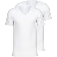 CALIDA Kurzarmshirt "Natural Benefit", (2er Pack), mit V-Ausschnitt und perfekter Passform von CALIDA