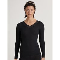 CALIDA Langarmshirt "Silky Wool Joy", mit Spitze an Ausschnitt und Bündchen von CALIDA